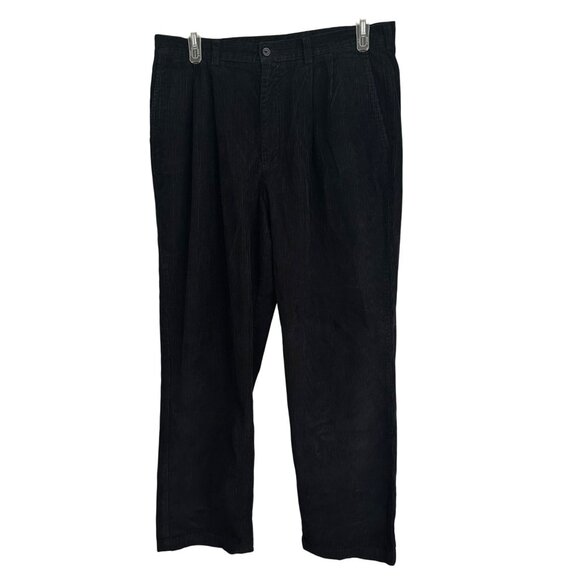 Claiborne Other - Claiborne Mens Black Corduroy Pants 36x32 100% Cotton Normcore Preppy Academia